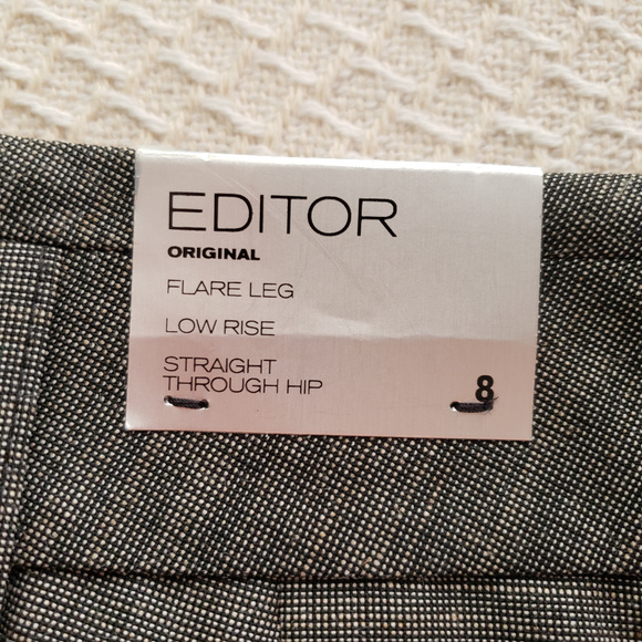 NEW Express Design Editor Blk/Wht Career Trousers - Picture 6 of 8